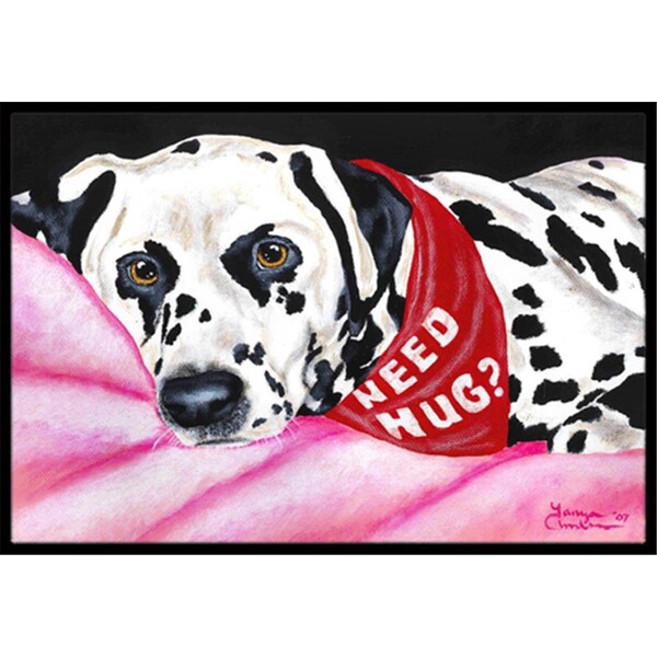 Carolines Treasures Need a Hug Dalmatian Indoor or Outdoor Mat- 18 x 27 AMB1148MAT - main
